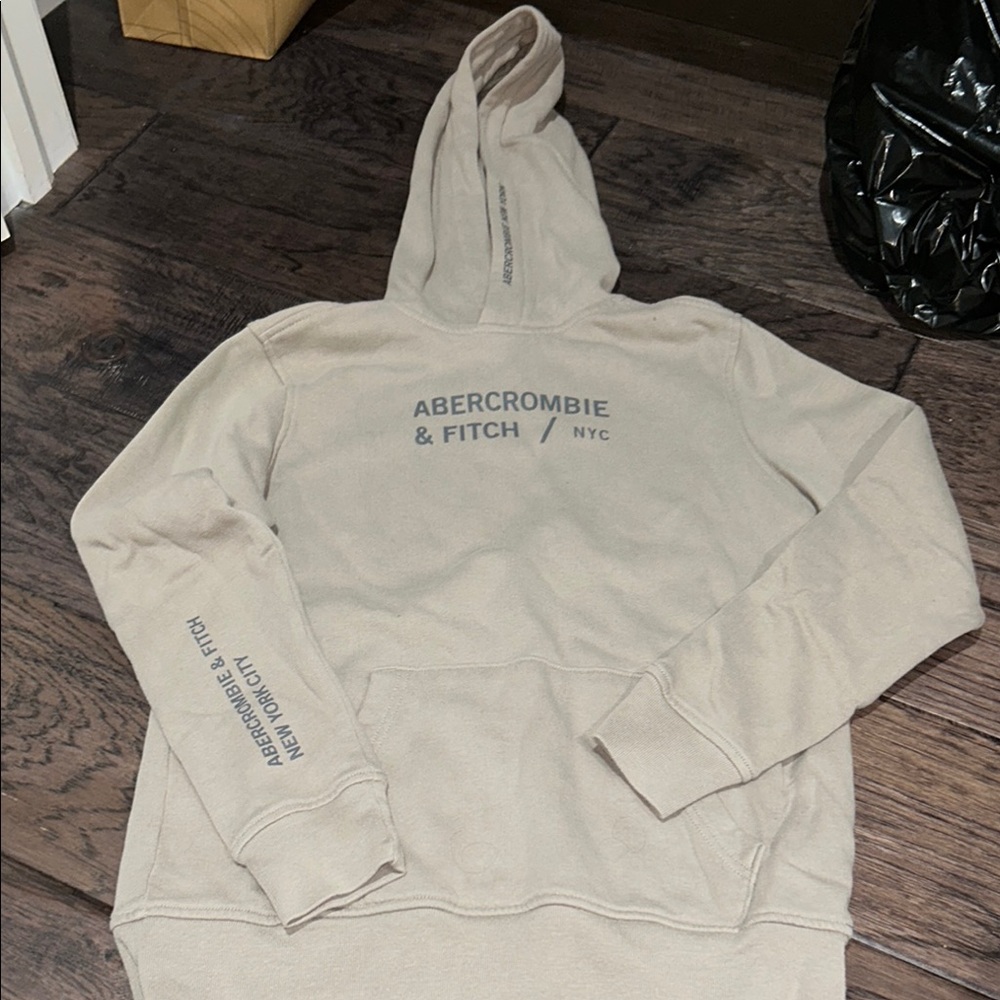 Abercrombie Kids Boys Beige Hoodie sz 11/12
